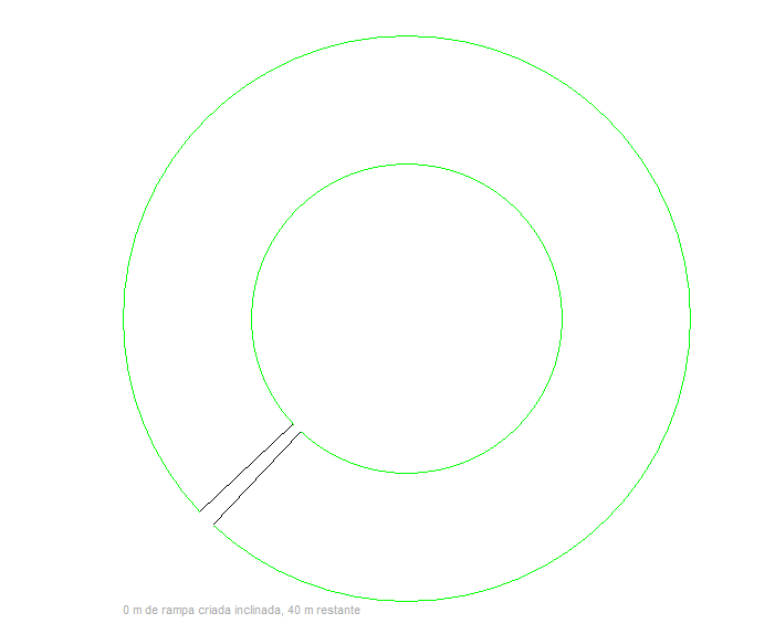 Tutorial como fazer rampas no Revit: print da tela do Revit com destaque para a vista durante desenho da rampa circular