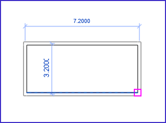 Como fazer piscina no Revit: imagem da interface do software Revit, com destaque para desenho de parede com a ferramenta "quadrado"