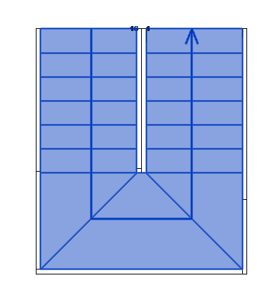 Tutorial sobre como criar escadas no Revit: imagem da tela do Revit com destaque para o desenho da escada desenhada por croqui