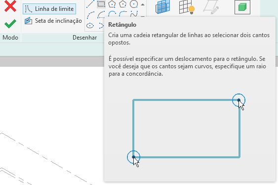 Imagem da guia "Modificar | Criar limite de sólido topográfico" durante o processo de criação de terreno com Revit