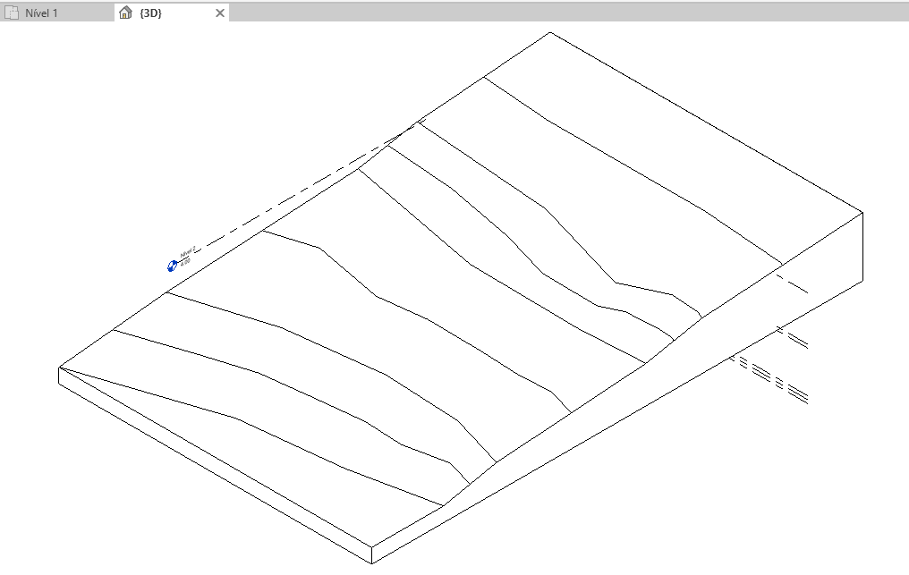 imagem 3D simples do terreno feito no revit 2024