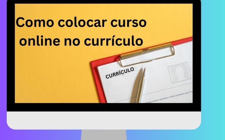 Como Colocar Curso Online No Currículo Exemplos