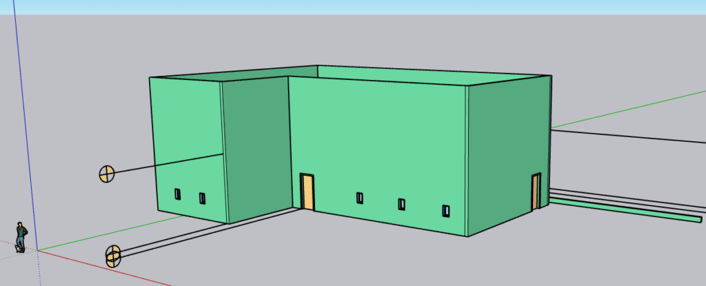 Vista de projeto exportado do Revit aberto no Sketchup