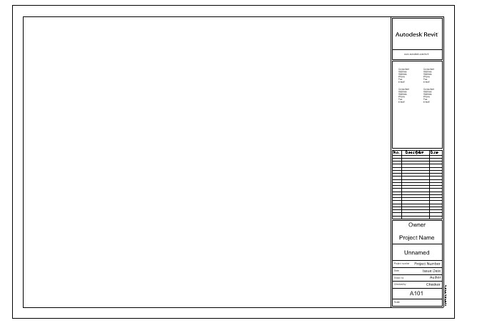 Imagem de prancha (folha de impressão) padrão do Revit