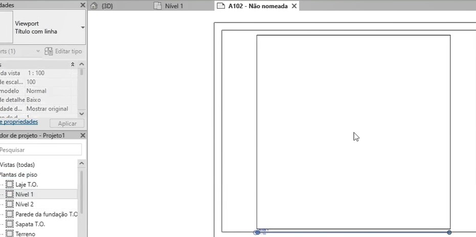 Imagem da tela do revit durante a inclusão das plantas na folha de impressão do Revit