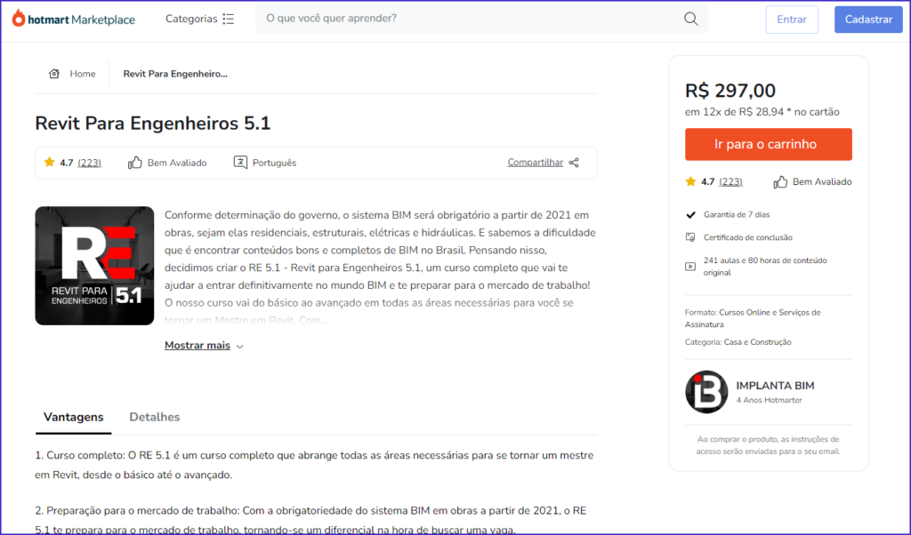 Review Revit para Engenheiros 5.1; hotmart